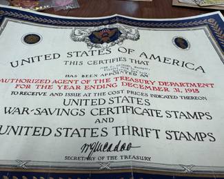 1918 War Bond License