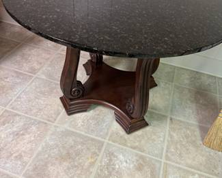 pedestal marble top table