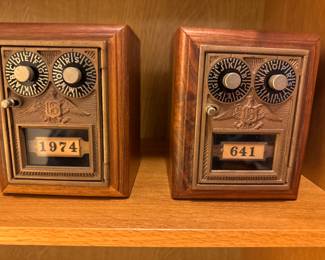 post office boxes made into banks