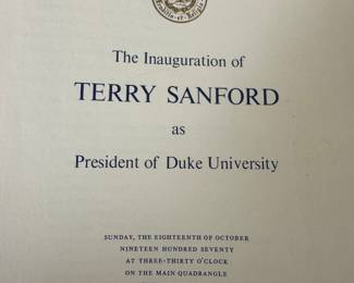 Program for President Sanford at Duke