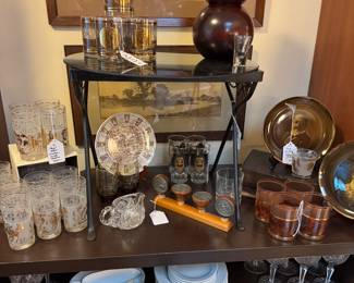 more glass and china in the den