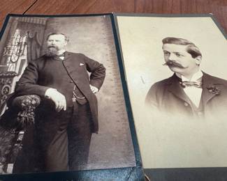 Antique cabinet portraits