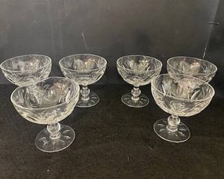 Set 6 Crystal Sherbets 