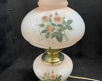 Pink Frosted Glass Lamp