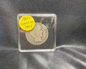 1901- Barber Half Dollar 