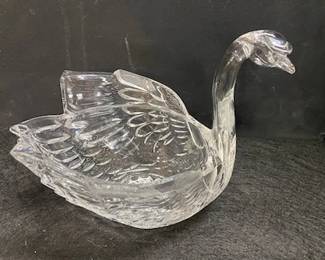 Crystal Swan Candy Dish