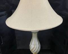 Silver & Gold Lamp w/ Textured Shade