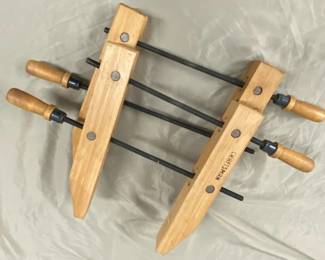 Pair Craftsman Wooden Clamps