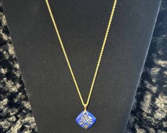  02 18K Gold Chain and Pendant 