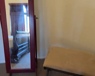 Mirror And Vanity Bench