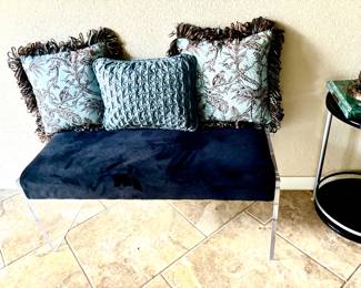 Modern lucite base bench