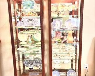 Incredible pair of lighted display cases