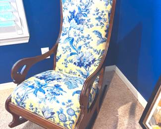Vintage reupholstered rocker