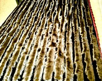 Faux fur throw