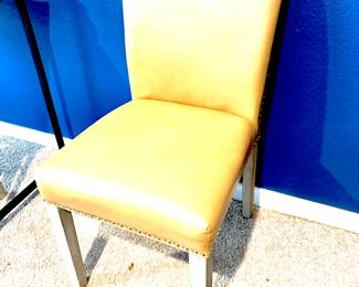 Pair chrome leg chairs