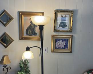 Dog painting and wall deco