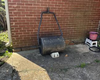 Turf roller and water hose 