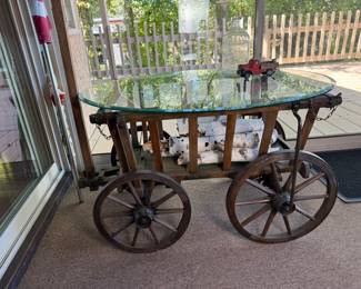Antique Goat Wagon Table