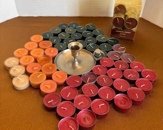 Pewter Chamberstick & 80+ tea lights