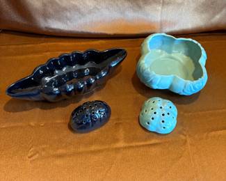 Van Briggle Vases with Flower Frogs