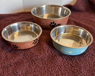 Dog Bowls and Blanket