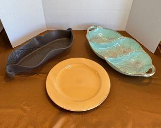 Hilborn, Calif Pottery, Vintage Pier1 Platters