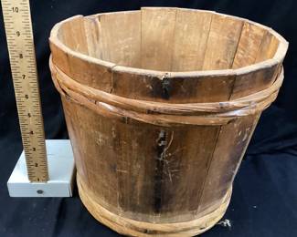 PRIMITIVE ANTIQUE FIRKIN SUGAR/SAP BUCKET