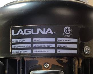 LAGUNA MODEL CFLUX:1 DUST COLLECTOR, 1.5HP, 110/120V NO SHIPPING PICKUP ONLY