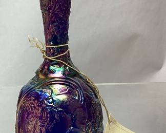 1985 FENTON GARDEN OF EDEN CARNIVAL GLASS BELL