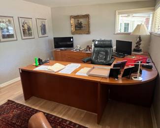 OFFICE DESK AND CREDENZA