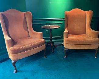 PAIR OF WINGBACK CHAIRS