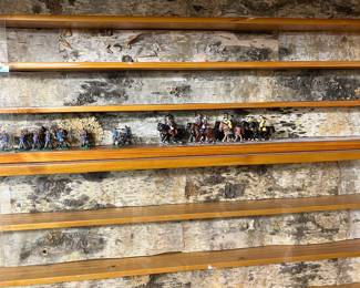 Lead soldiers and horses painted and unpainted