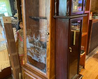 Gun cabinet and grandfather clock