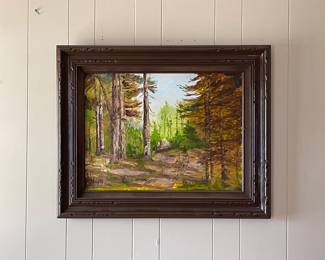 SERENE FOREST SCENE ORIGINAL ART BY SHERYL COLE