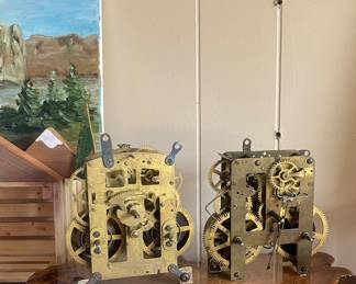 ORIGINAL BRASS INDUSTRIAL CLOCK ART BY ED COLE