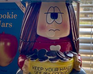 VINTAGE CATHY “KEEP YOUR HANDS OFF MY COOKIES” COOKIE JAR