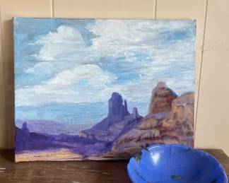 ORIGINAL PAINTING BY SHERYL COLE, ED COLE ART GLASS BOWL