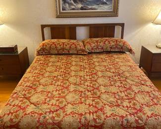 Ralph Lauren bedding & MCM headboard