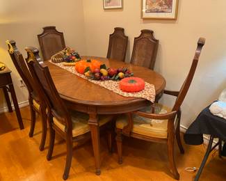 The table needs work due to a loose leg but chairs are in great condition and will be sold separately
