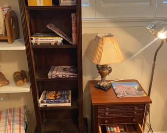 Little sewing chest & book shelf or display cabinet