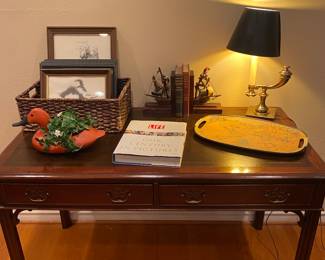 Hekman leather top desk