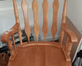 Large solid maple rocking chair