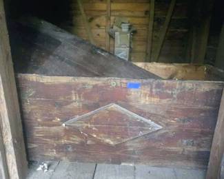 Antique wooden box