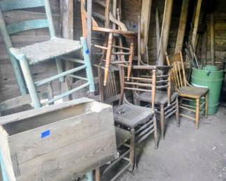 A pile of vintage chairs make me an offer