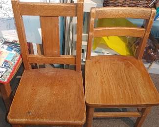 Oak children's chairs