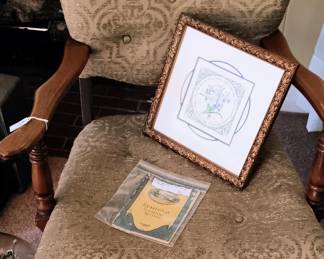 Antique spindle leg armchair