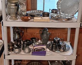 Lots of silver plate and antique quadruple plate
