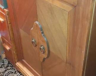Walnut music cabinet