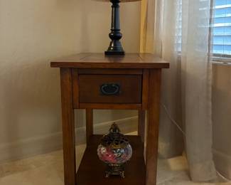 Small Wood Night Stand with Drawer