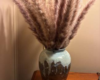 Pot with dried decor